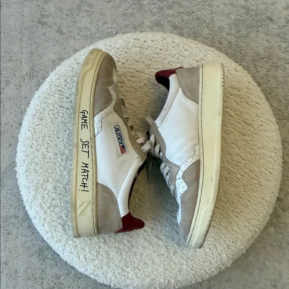 AUTRY Men's Beige and Burgundy Sneakers - Picture 3 of 6